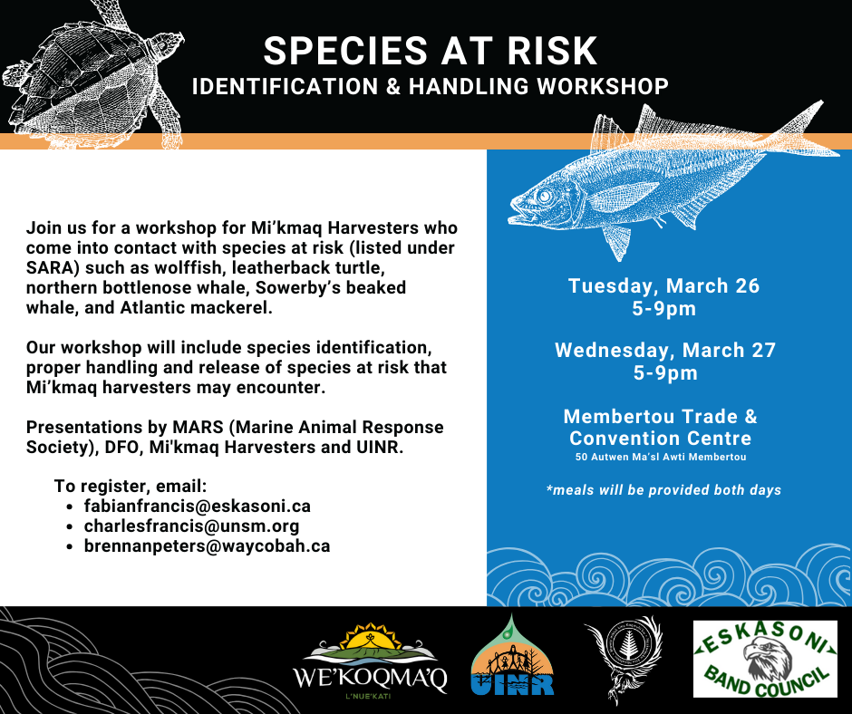 Species at Risk Identification & Handling Workshop | Unama'ki Institute ...